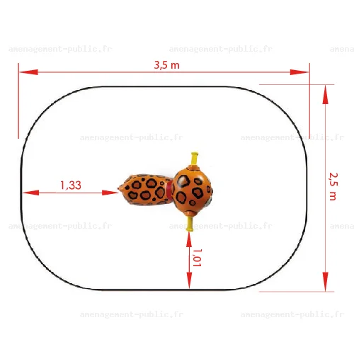 Jeu sur ressort pour aires de jeux