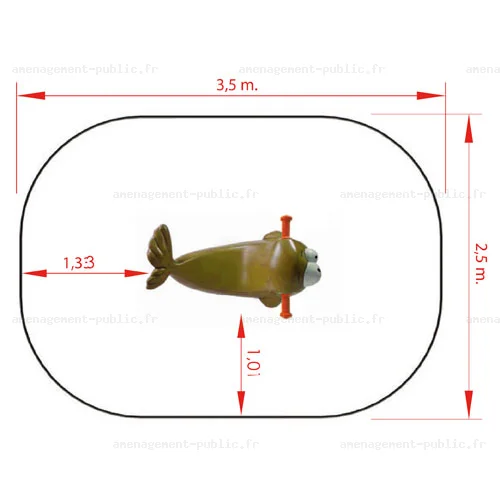 Jeu sur ressort pour aires de jeux