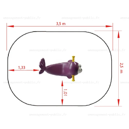 Jeu sur ressort pour aires de jeux