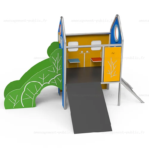 Maisonnette multi-acitvités pour aires de jeux extérieur