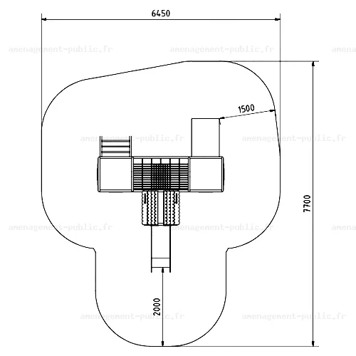 Structure multi-acitvités pour aires de jeux extérieur
