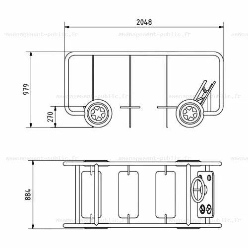 Minibus pour aménagement d'aires de jeux