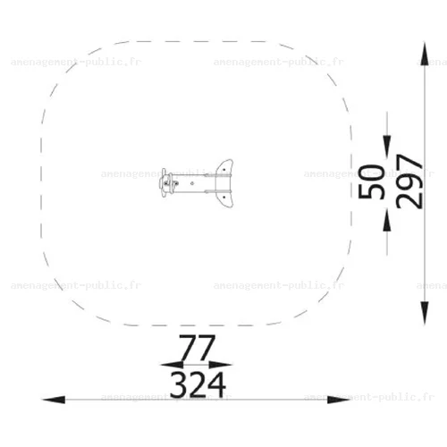 Jeu sur ressort Avion pour aires de jeux extérieurs
