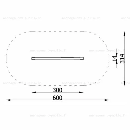 Poutre pour enfant composé d'un rondin de robinier