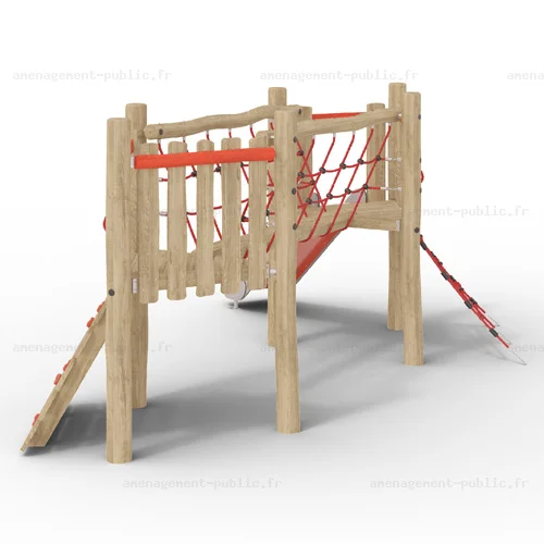 Structure de jeux extérieurs en bois de robinier
