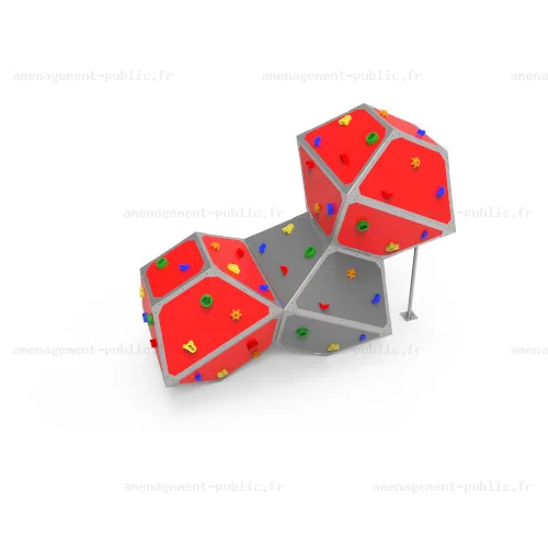Structure d'escalade Bbox 3 pour aménagements ludiques et sportifs