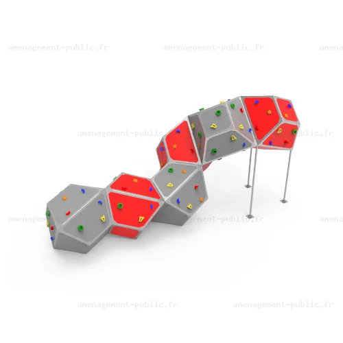 Structure d'escalade Bbox6 pour aménagements ludiques et sportifs