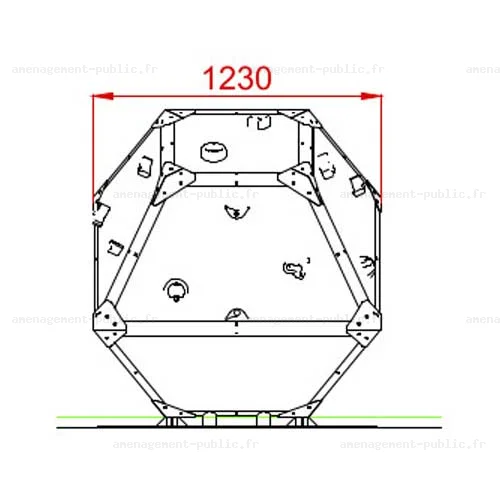 Structure d'escalade bbox2 pour aménagements ludiques et sportifs