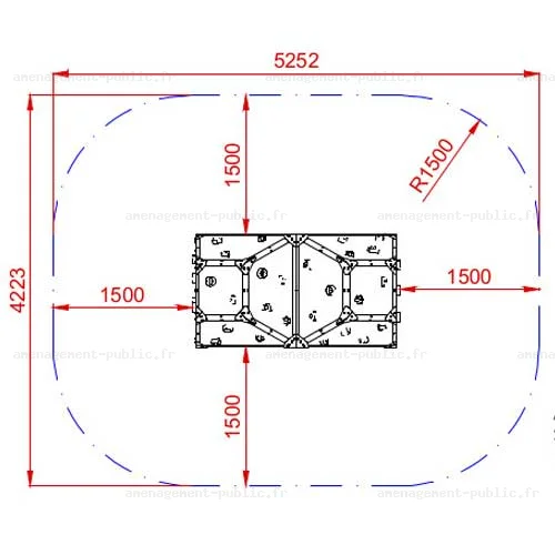 Structure d'escalade bbox2 pour aménagements ludiques et sportifs