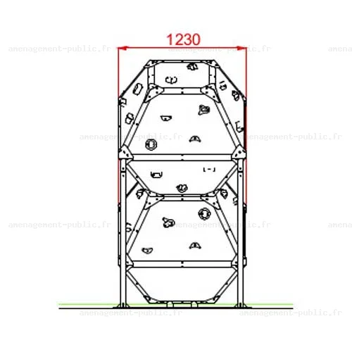 Structure d'escalade Bbox 3 pour aménagements ludiques et sportifs