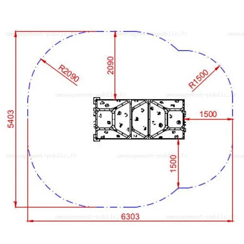 Structure d'escalade Bbox 3 pour aménagements ludiques et sportifs