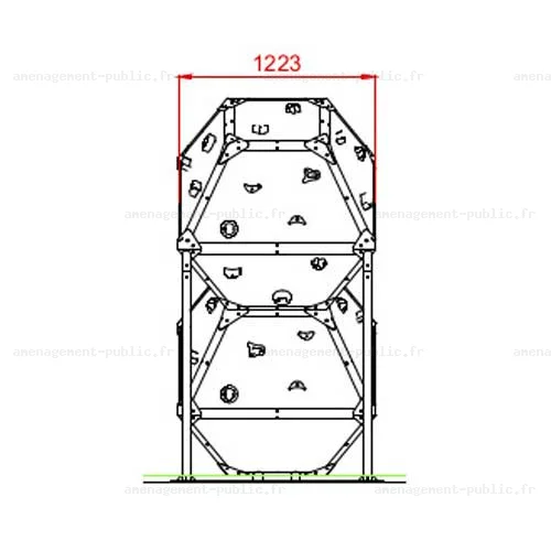 Structure d'escalade Bbox4 pour aménagements ludiques et sportifs