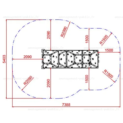 Structure d'escalade Bbox4 pour aménagements ludiques et sportifs