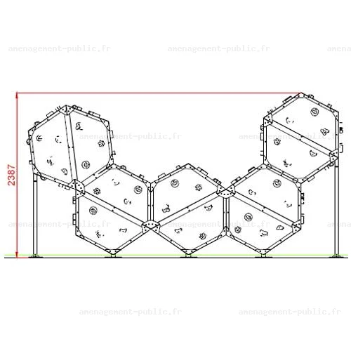 Structure d'escalade Bbox5 pour aménagements ludiques et sportifs
