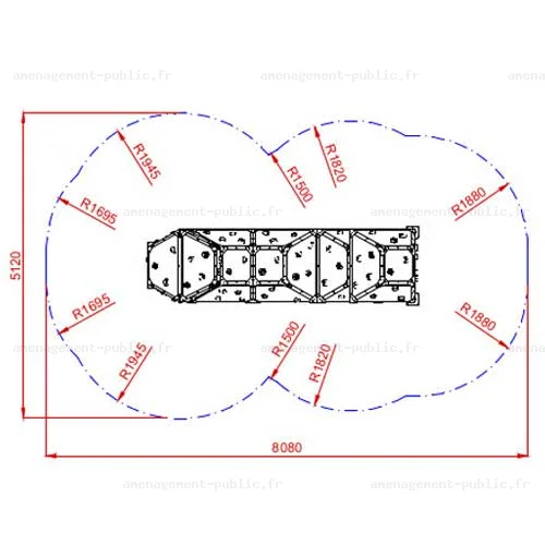Structure d'escalade Bbox5 pour aménagements ludiques et sportifs
