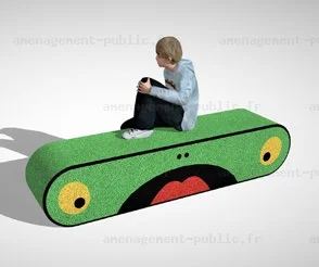 Mobilier en EPDM pour les aires de jeux et les cours d'écoles