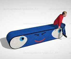 Mobilier en EPDM pour les aires de jeux et les cours d'écoles