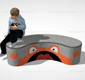 Mobilier en EPDM pour les aires de jeux et les cours d'écoles