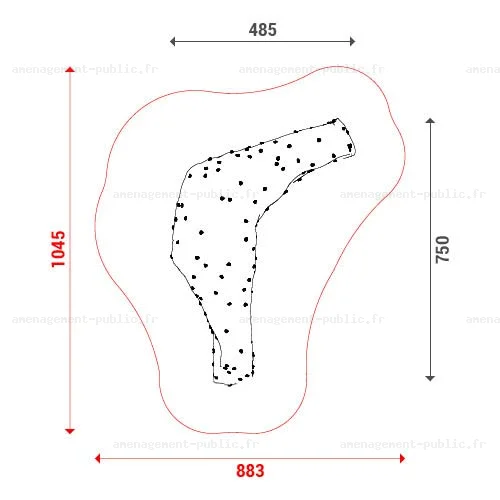 Module d'escalade Gamma pour aires de jeux