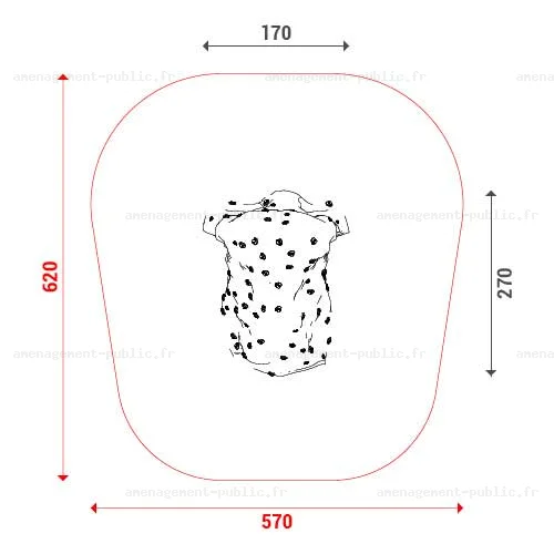 Module d'escalade Zeta pour aires de jeux