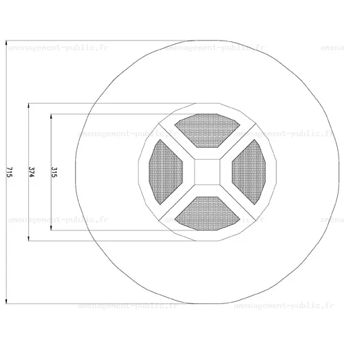 Assemblage de trampolines extérieurs en cercle