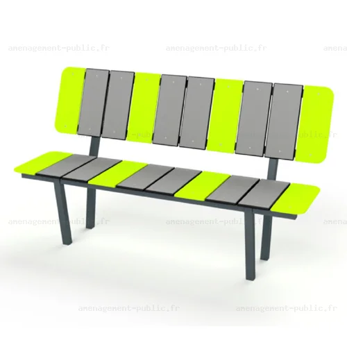 Banc avec dossier ludique et coloré pour enfant