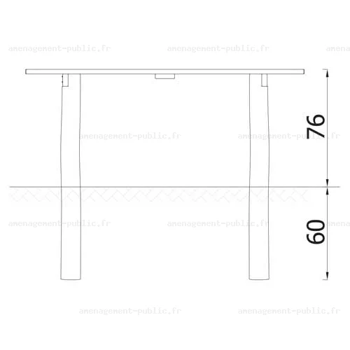 Table pour aire de pique-nique en bois de robinier