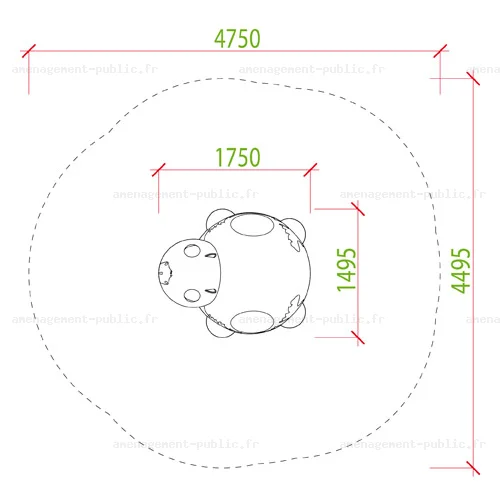 Capybara en caoutchouc EPDM pour aire de jeux
