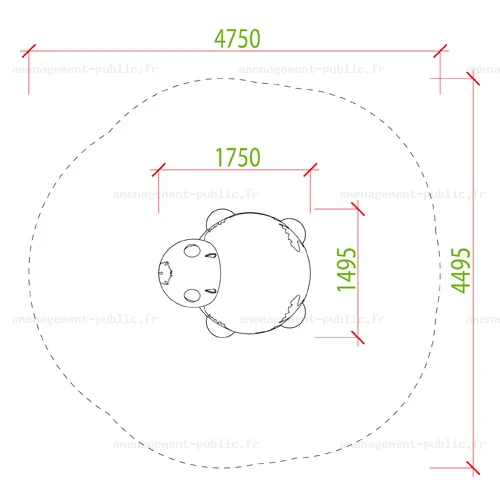 Capybara en caoutchouc EPDM pour aire de jeux