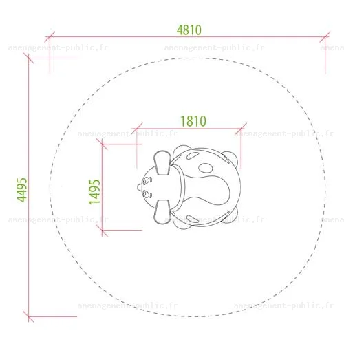 Chien en caoutchouc EPDM pour aire de jeux