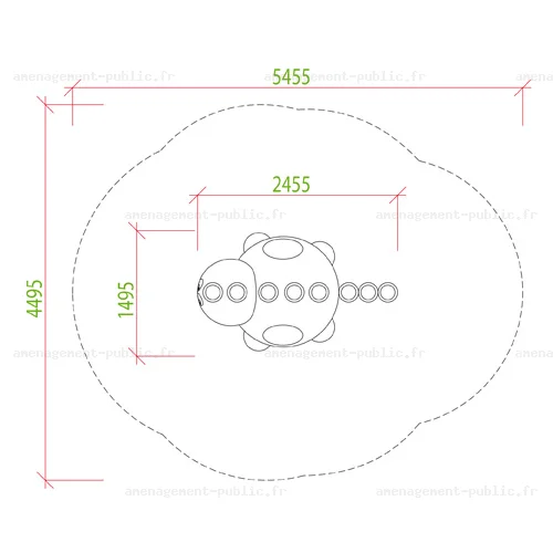 Reptile en caoutchouc EPDM pour aire de jeux