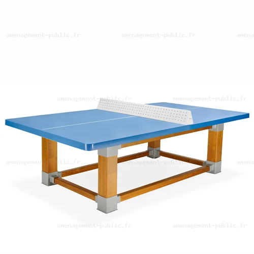 Table de ping-pong extérieure avec piétement en bois