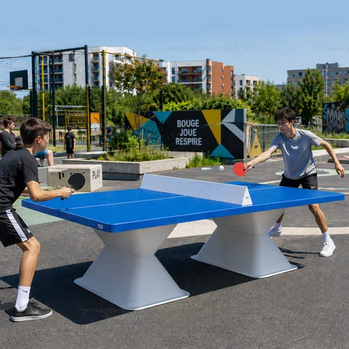 Table de ping-pong fixe en composite pour aménagement extérieur