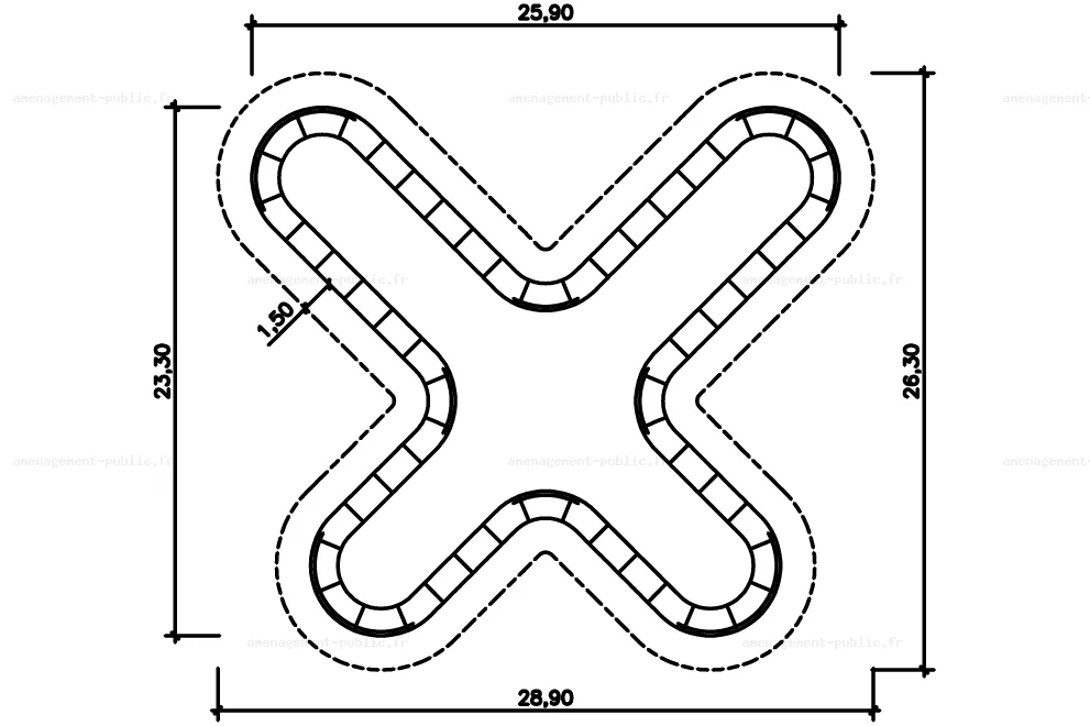 Aménagement d'un circuit Pumptrack en béton