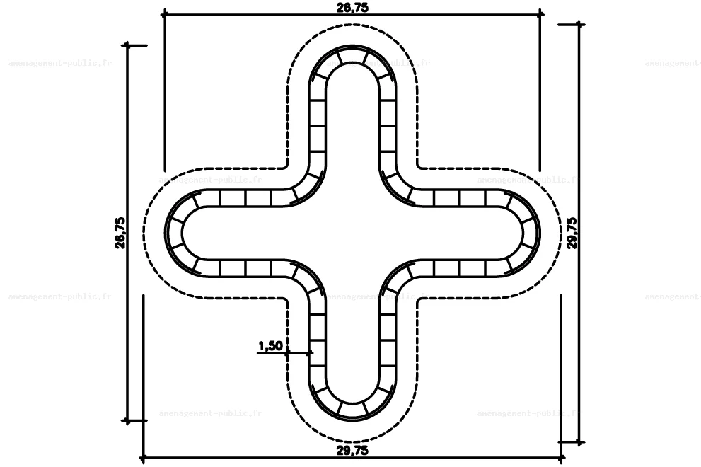 Aménagement d'un crictuit Pumptrack en béton