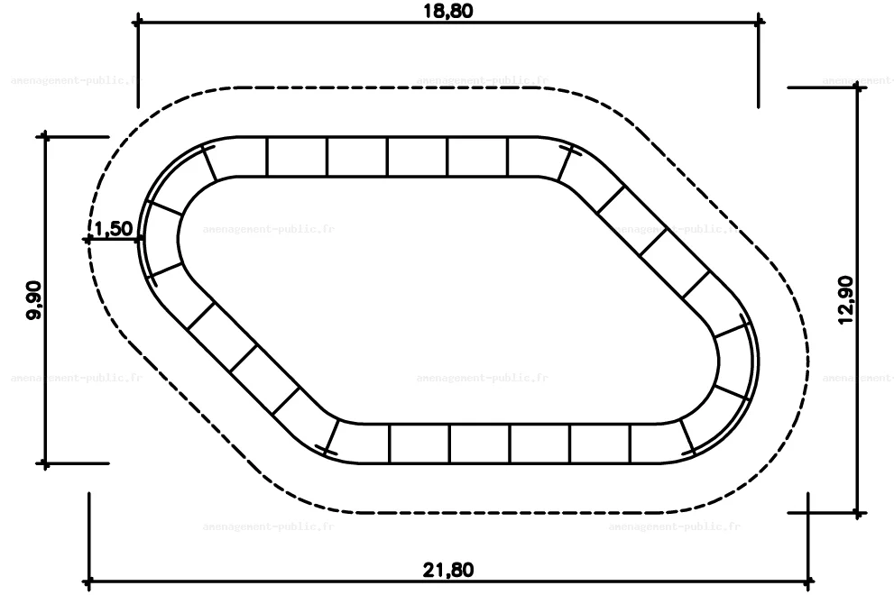 Aménagement d'un circuit Pumptrack en béton
