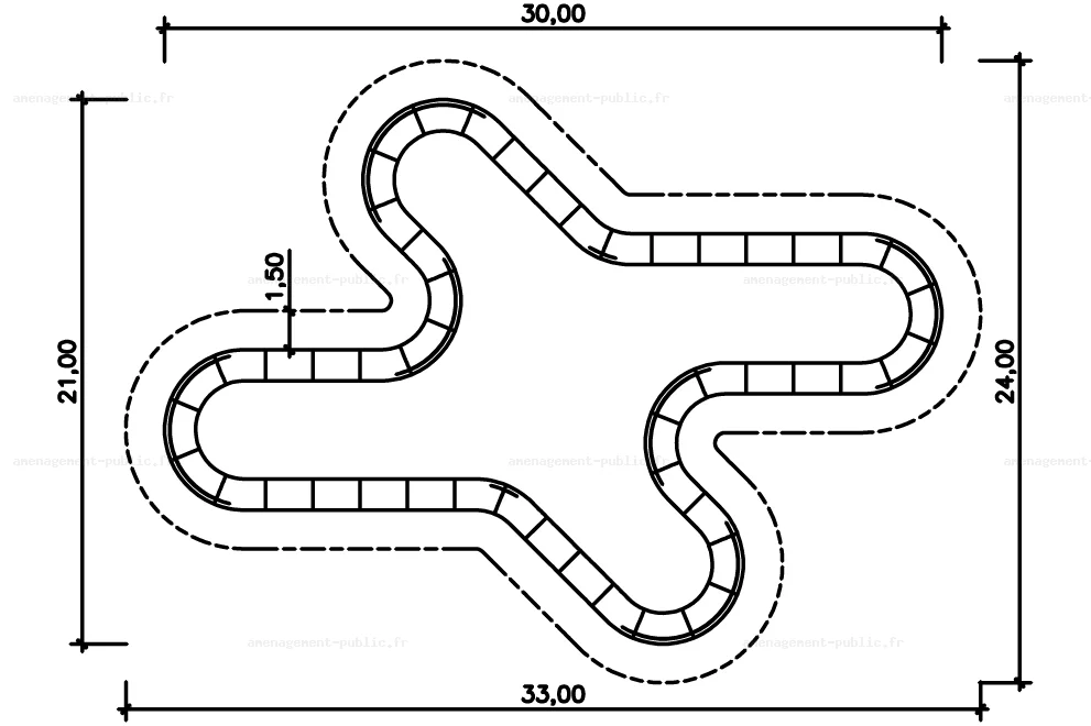 Aménagement d'un circuit pumptrack modulaire en béton