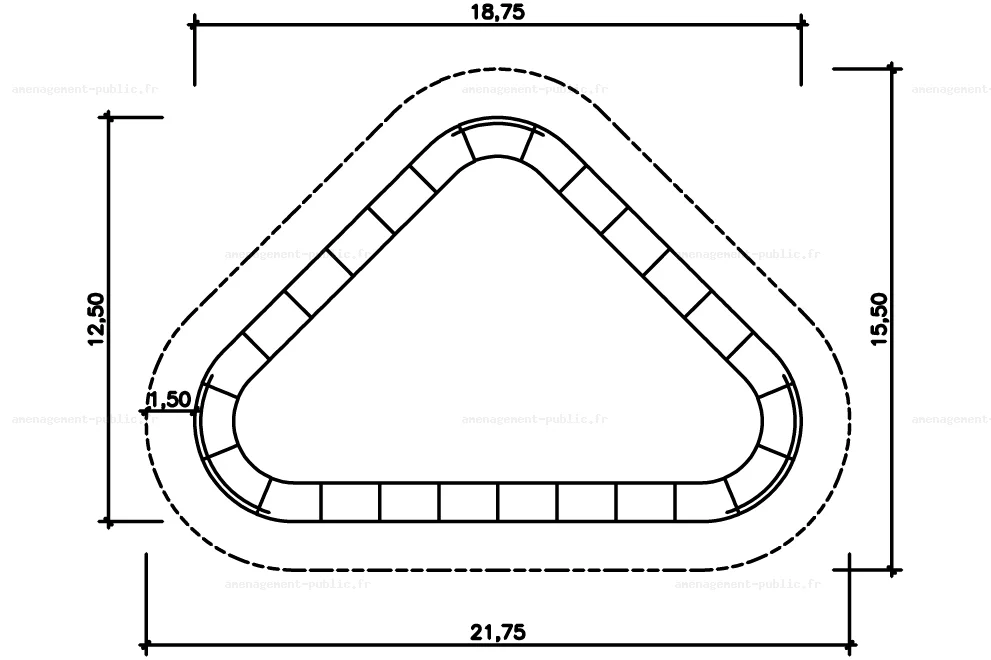 Aménagement d'un circuit pumptrack en béton