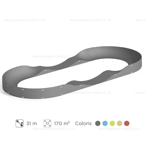 Piste de pumptrack en polyester renforcé