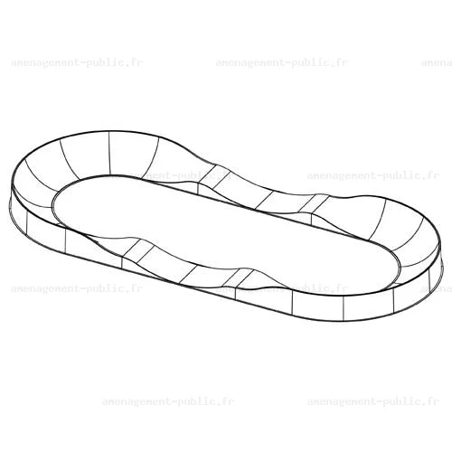 Piste de pumptrack en polyester renforcé