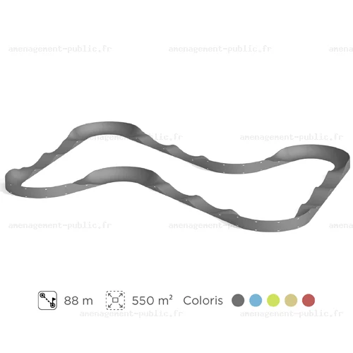 Piste de pumptrack en polyester renforcé