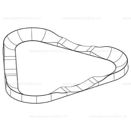 Aménagement circuit pumptrack en polyester