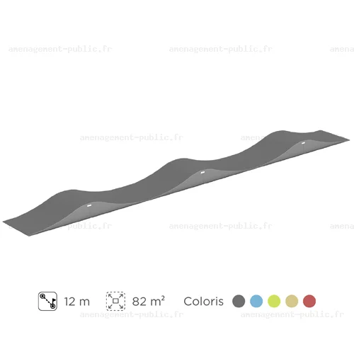 Module de pumptrack en polyester renforcé