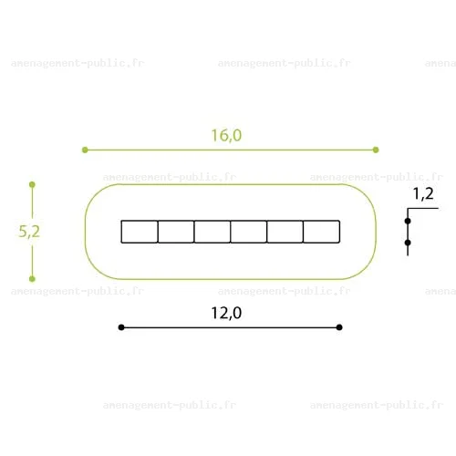 Module de pumptrack en polyester renforcé