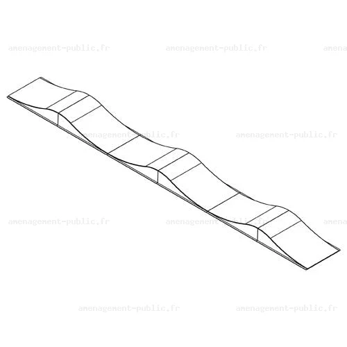 Module de pumptrack en polyester renforcé