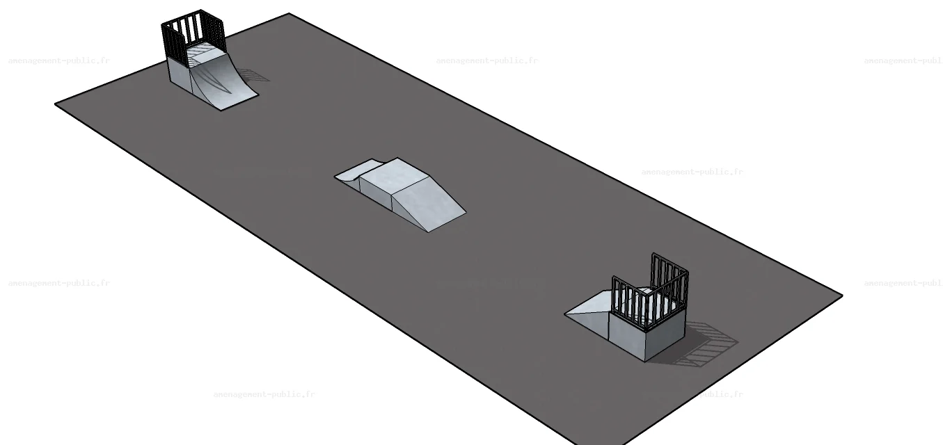 Skatepark en Inox monobloc Soda 1
