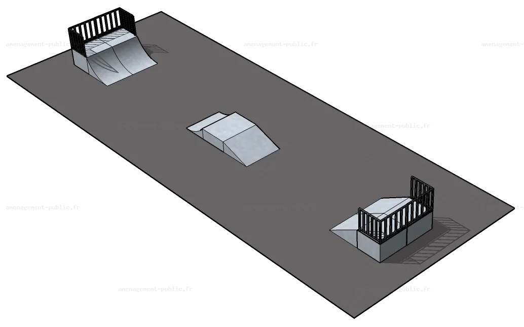 Skatepark en Inox monobloc Soda 4