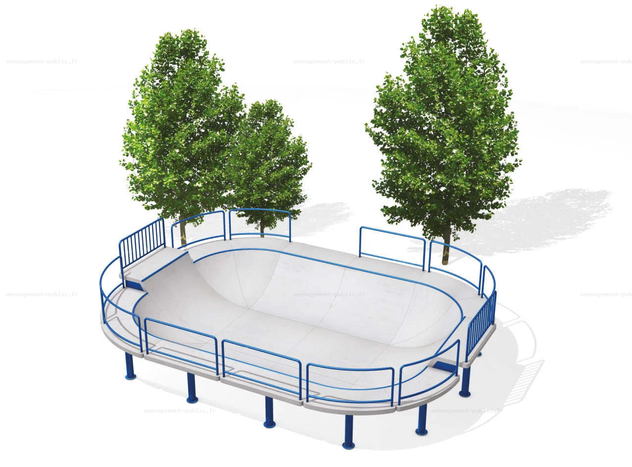 Bowl en Béton pour les sports de glisse