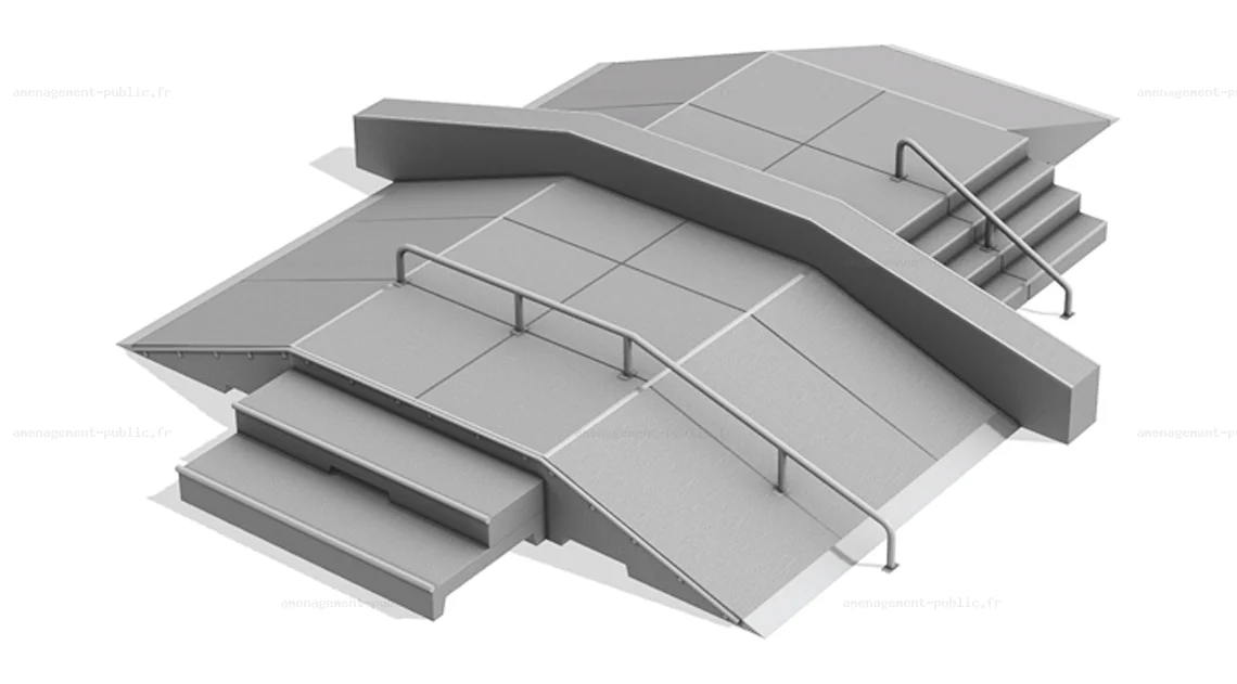 Création de skatepark sur-mesure en modules préfabriqués