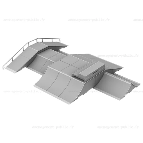 Module Ollie Box pour création de skatepark en béton